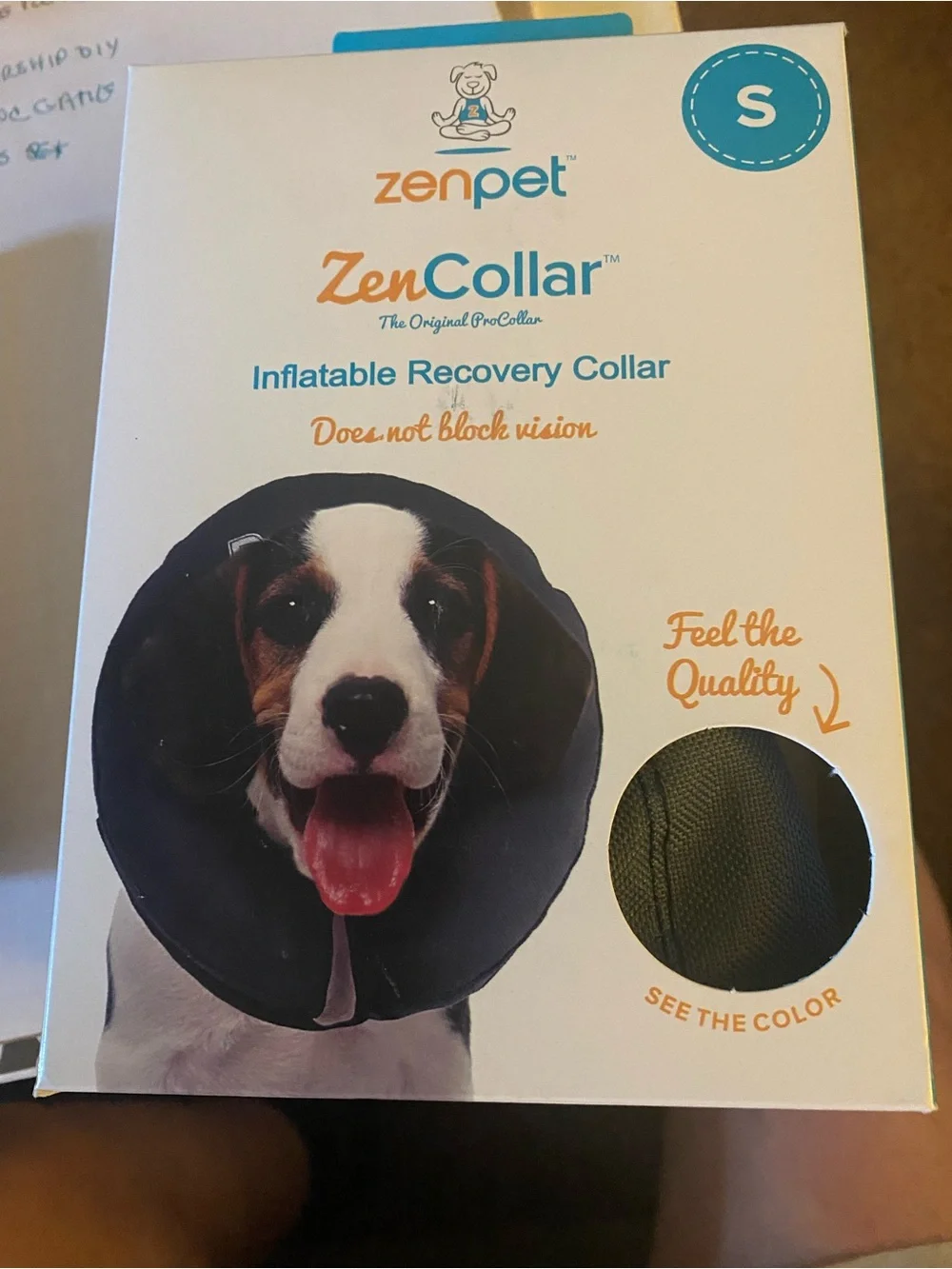 (MW5)ZenCollar Inflatable Recovery Collar - Small - Black